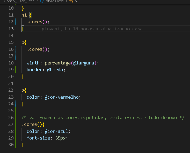 print da tela do VScode mostrando como fica o mixings.