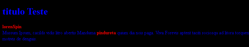 print da página, mostrando o uso da hierarquia.