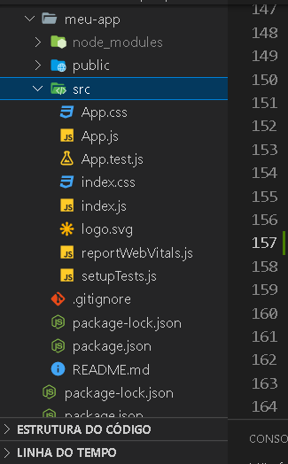print da tela do VScode, dos arquivos que foram criados.