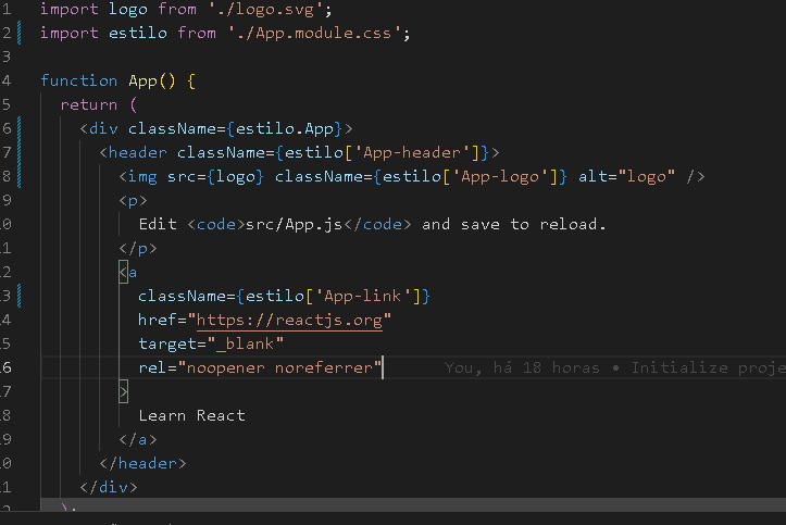 print do código, usando o hífen no css módule.